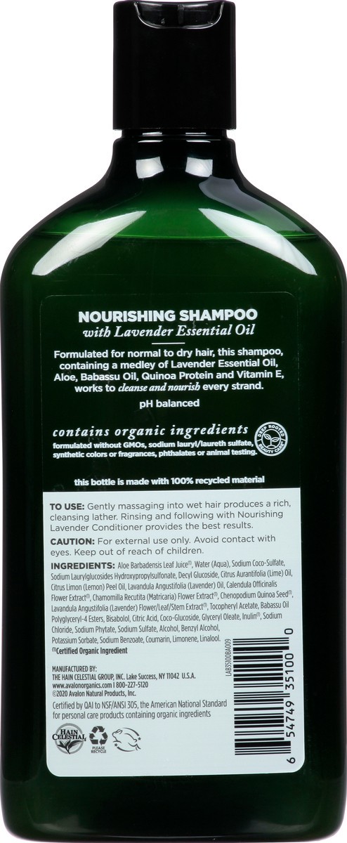 slide 7 of 11, Avalon Organics Nourishing Lavender Shampoo 11 fl oz, 11 oz