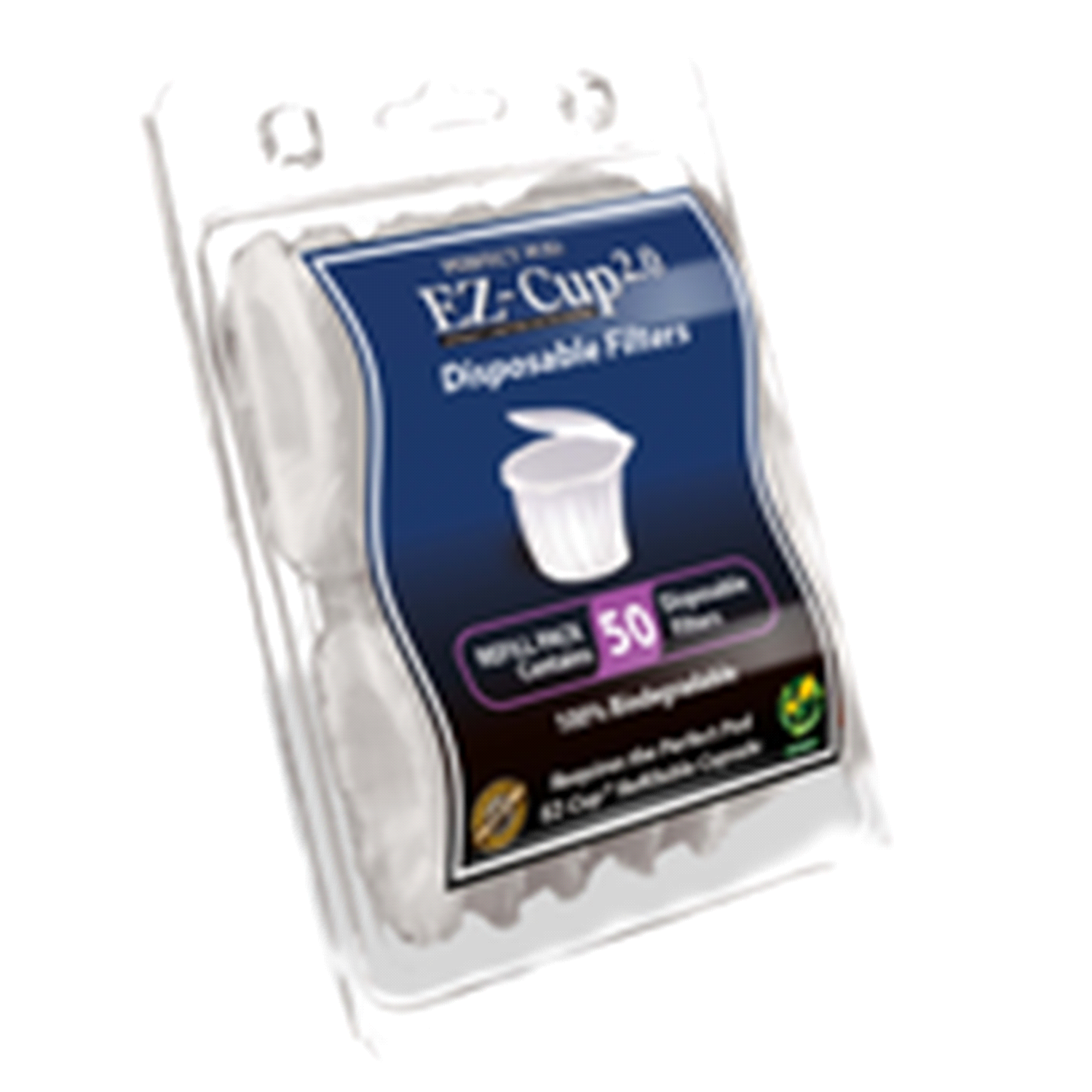 slide 1 of 1, Perfect Pod EZ-Cup 2.0 Disposable Paper Filters with Patented Lid- 50 ct, 50 ct