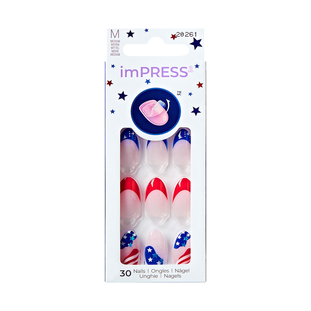 slide 1 of 1, KISS NAIL Ks Impress Nails, Forever Fling, 1 ct
