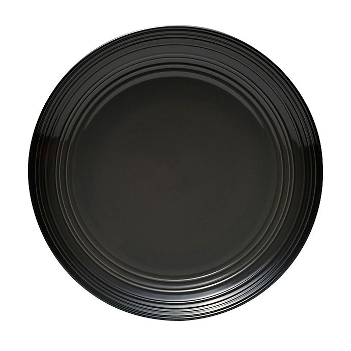 slide 1 of 1, Mikasa Swirl Ombre Coupe Dinner Plate - Graphite, 1 ct