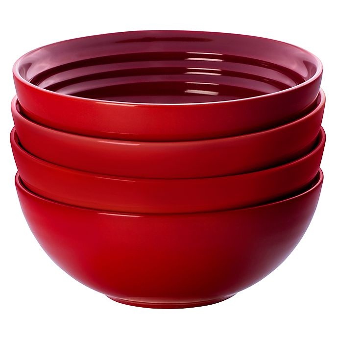 slide 1 of 1, Le Creuset Soup/Cereal Bowls - Cerise, 4 ct