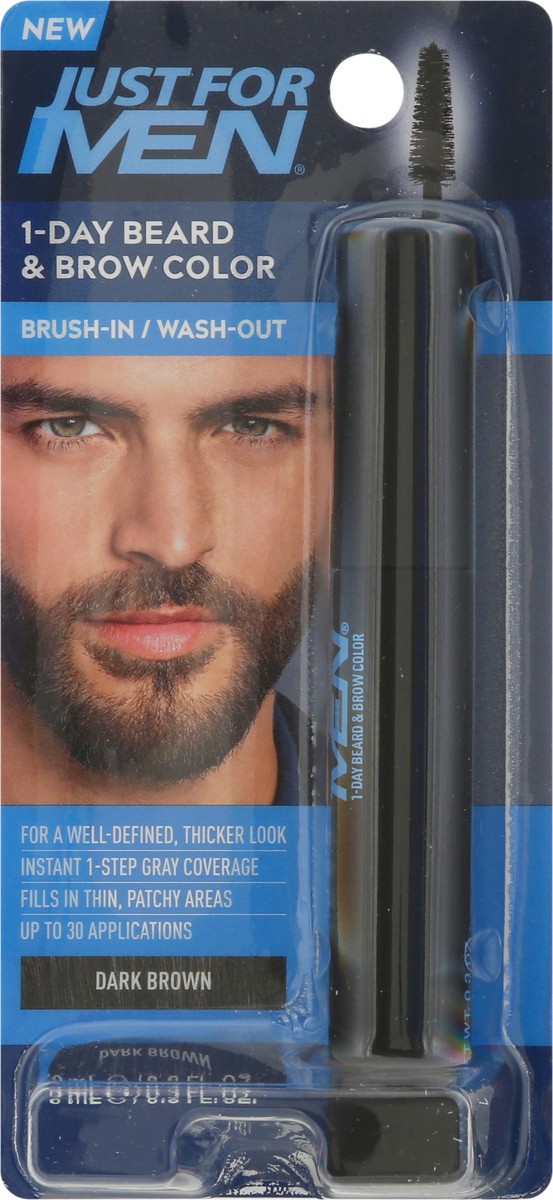 slide 7 of 9, Just for Men Dark Brown Brush-In/Wash-Out 1-Day Beard & Brow Color 0.3 fl oz, 0.3 fl oz