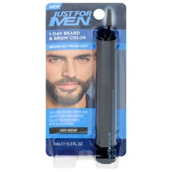 Just for Men Dark Brown Brush-In/Wash-Out 1-Day Beard & Brow Color 0.3 fl oz