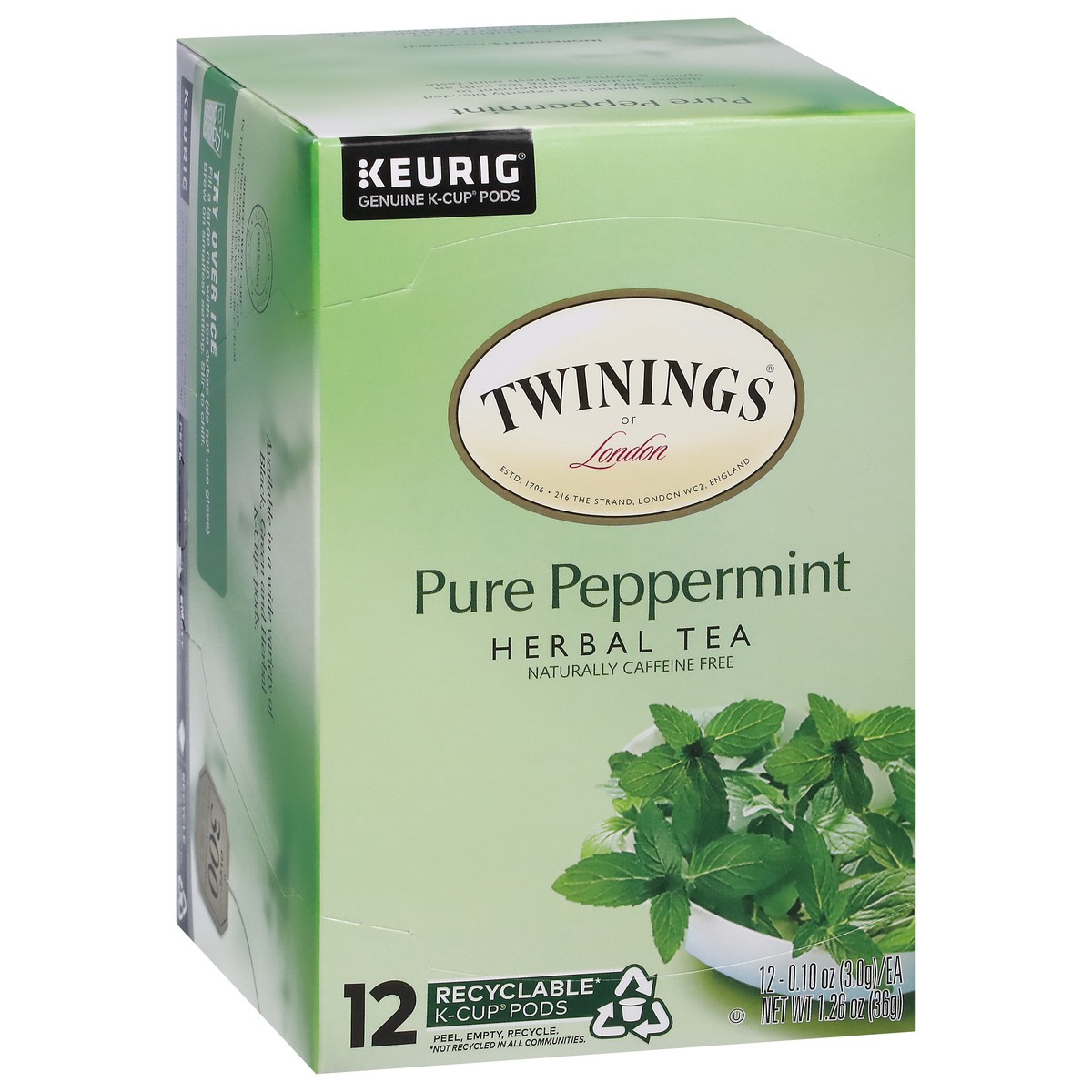 slide 5 of 9, Twinings Pure Peppermint Herbal Tea 12 - 0.10 oz K-Cup Pods, 12 ct