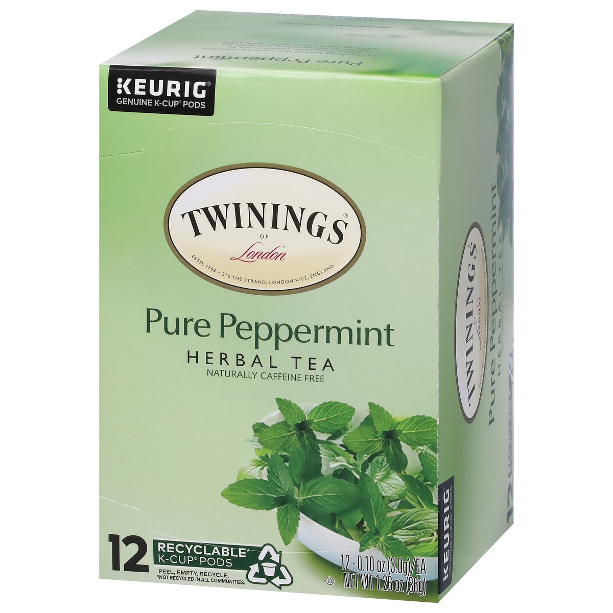 slide 9 of 9, Twinings Pure Peppermint Herbal Tea 12 - 0.10 oz K-Cup Pods, 12 ct