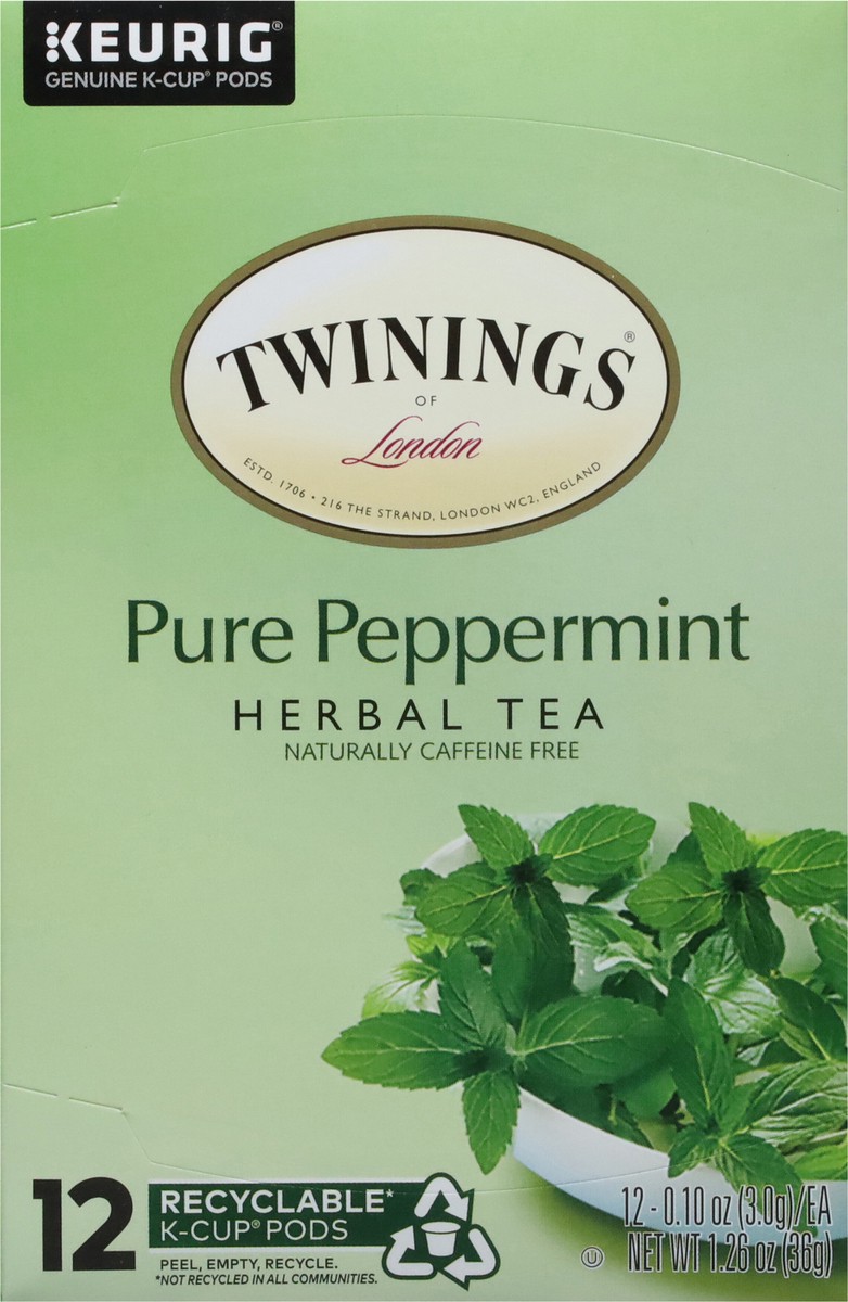 slide 6 of 9, Twinings Pure Peppermint Herbal Tea 12 - 0.10 oz K-Cup Pods, 12 ct