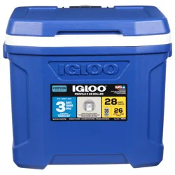 Igloo Profile II Roller Cooler, Blue, 28 Quart