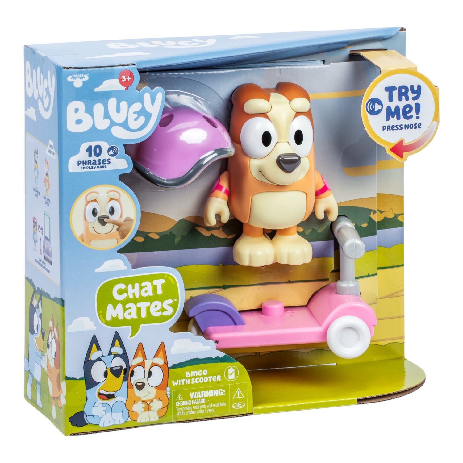 slide 3 of 5, Bluey Chat Mates Fig & Scooter- Bingo, 1 ct