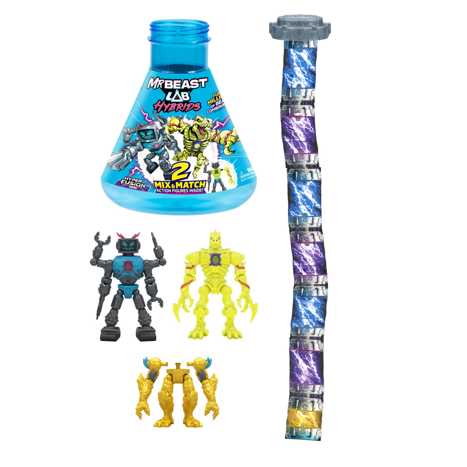 slide 3 of 6, Mrbeast Lab Hybrids Figure Multipack, 1 ct