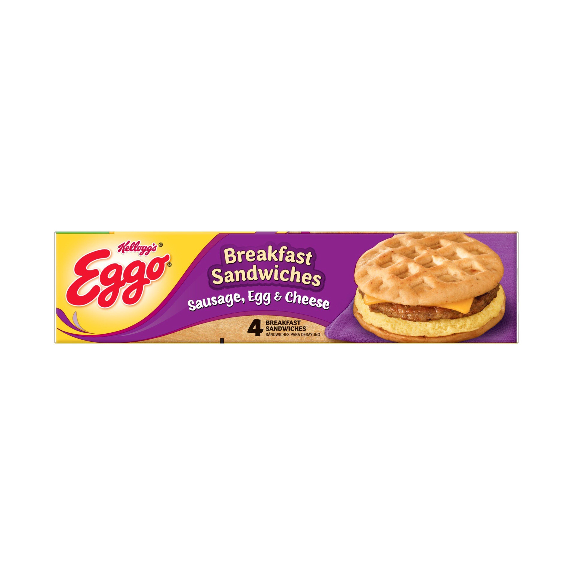 slide 3 of 7, Eggo Sausage Egg Cheese Breakfast Sandwich, 4 ct; 13.8 oz