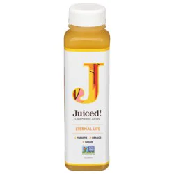Juiced! Eternal Life Cold-Pressed Pineapple/Orange/Ginger Juice 12 oz