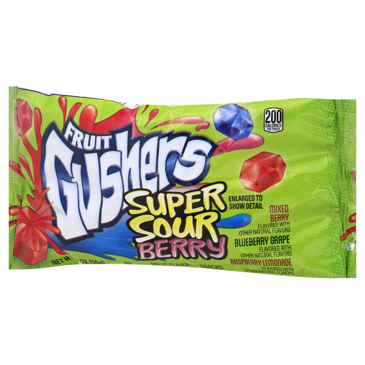 slide 3 of 10, Fruit Gushers Fruit Flavored Snacks, Super Sour Berry, 2 oz