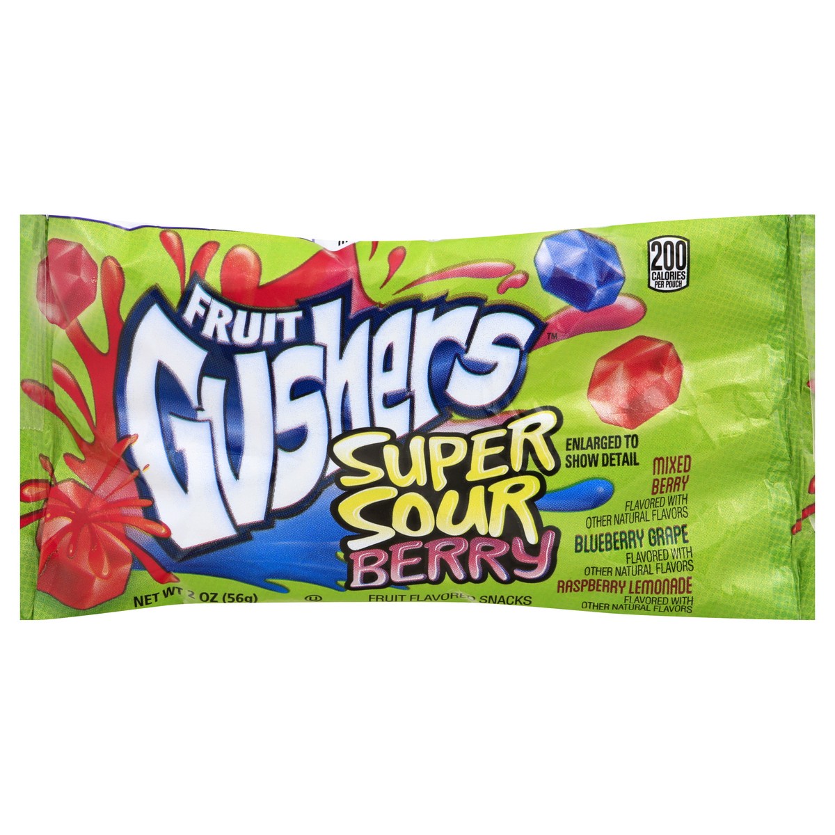 slide 1 of 10, Fruit Gushers Fruit Flavored Snacks, Super Sour Berry, 2 oz