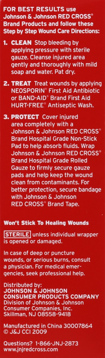 slide 3 of 6, Johnson & Johnson Non-Stick Pads 10 ea, 10 ct