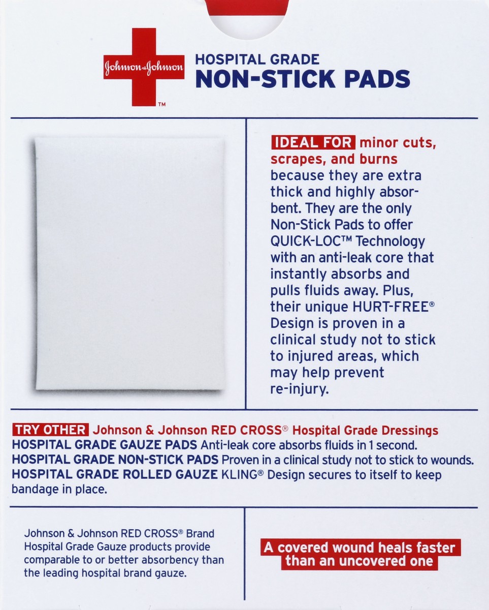 slide 6 of 6, Johnson & Johnson Non-Stick Pads 10 ea, 10 ct