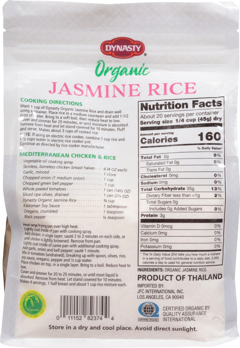 slide 11 of 13, Dynasty Organic Jasmine Rice, 2 lb