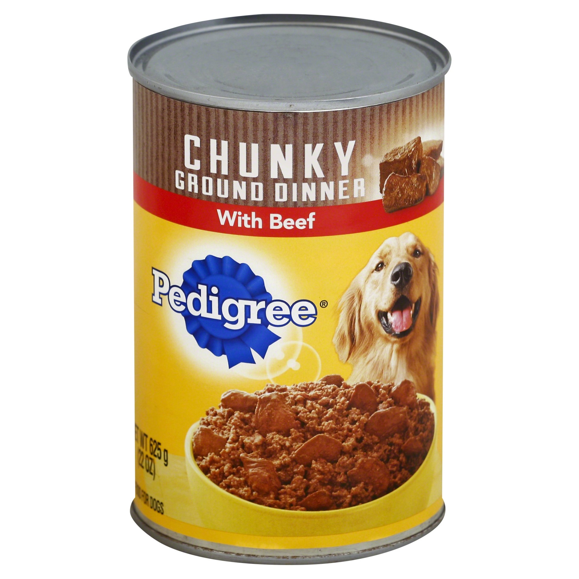 slide 1 of 7, Pedigree Meaty Ground Dinner With Chunky Beef Canned Dog Food, 22 oz