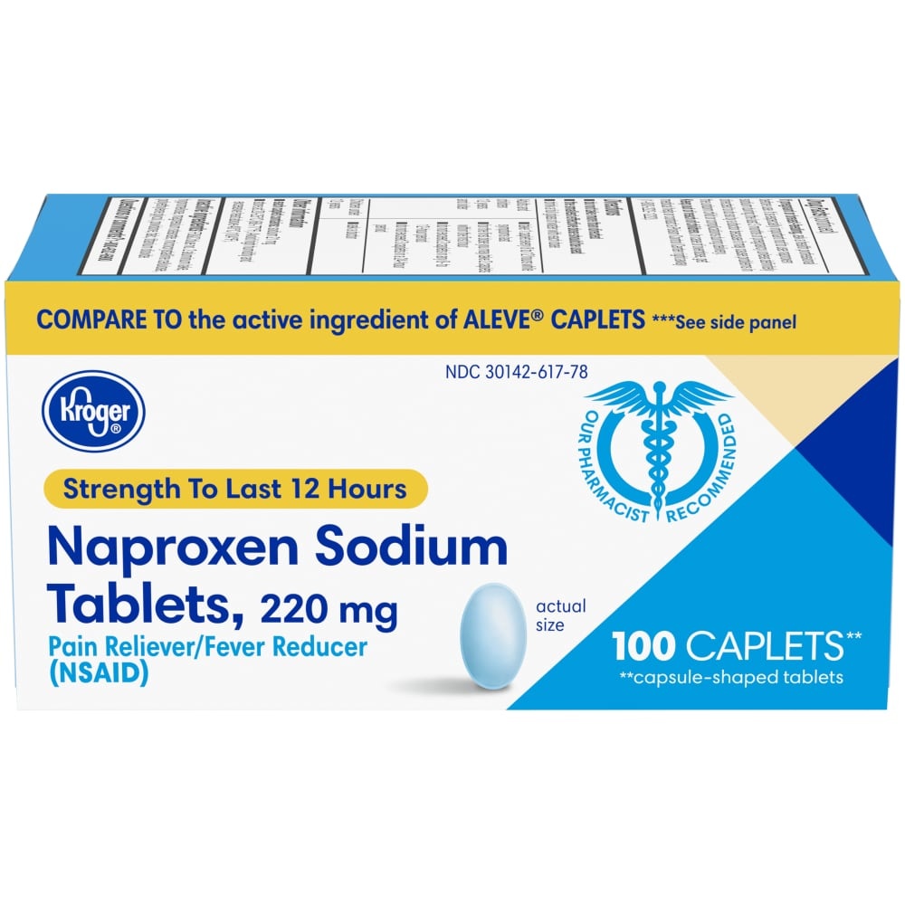 slide 1 of 1, Kroger Naproxen Sodium Tablets, 100 ct
