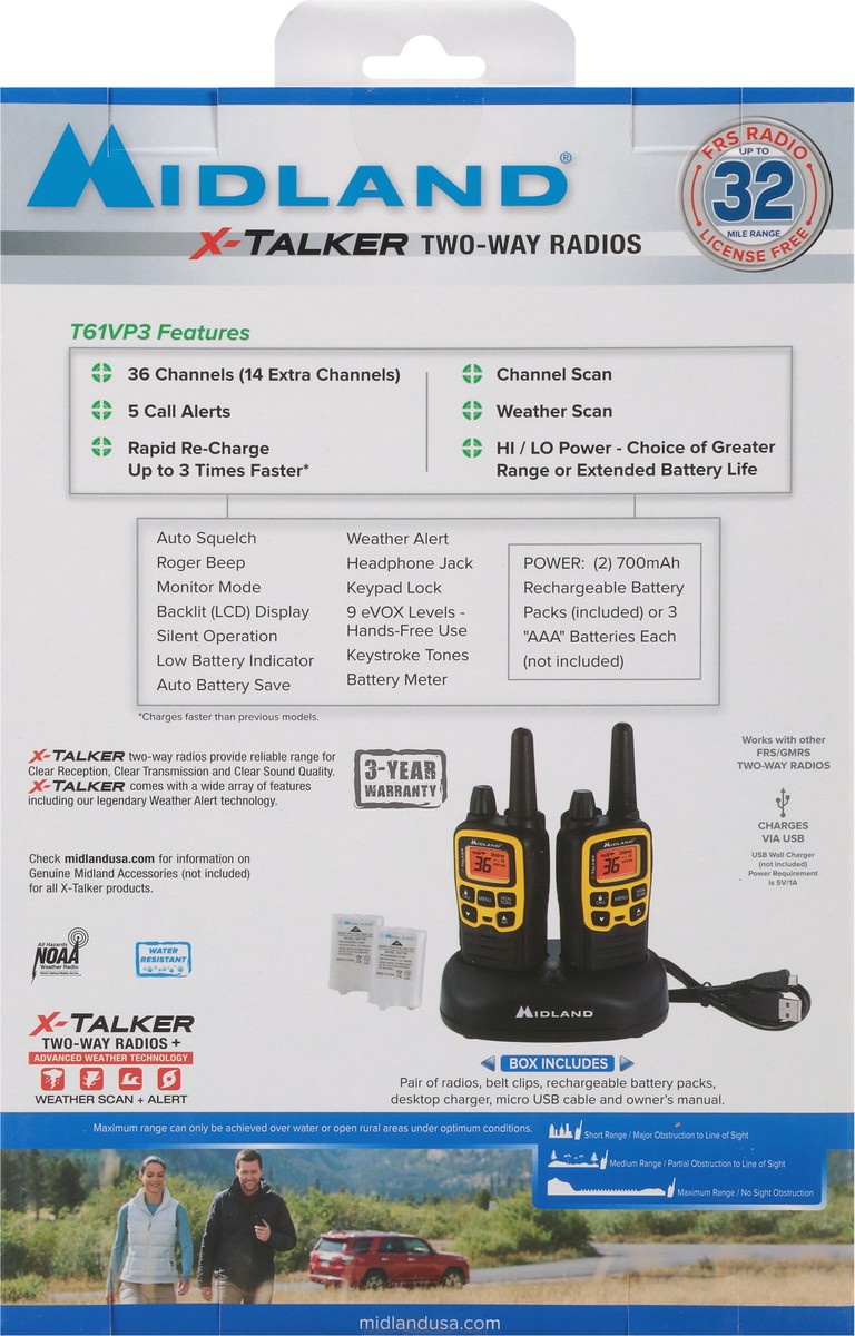 slide 8 of 9, Midland X-Talker Two-Way Radios Value Pack 1 ea, 1 ct