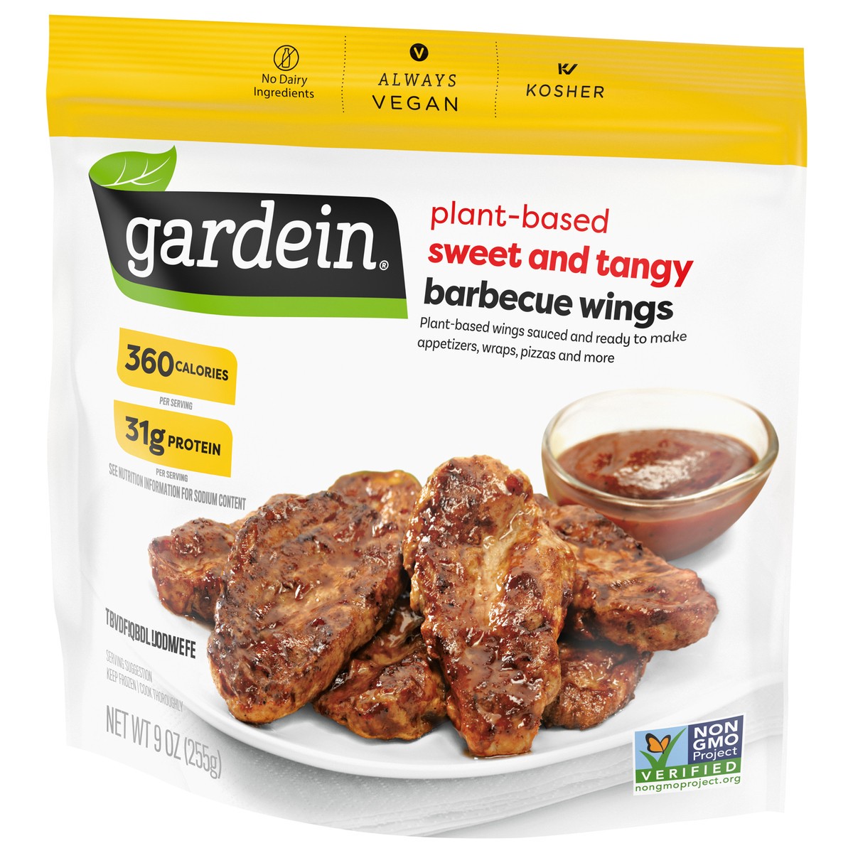 slide 6 of 8, Gardein Plant-Based Sweet and Tangy Barbecue Wings 9 oz, 9 oz