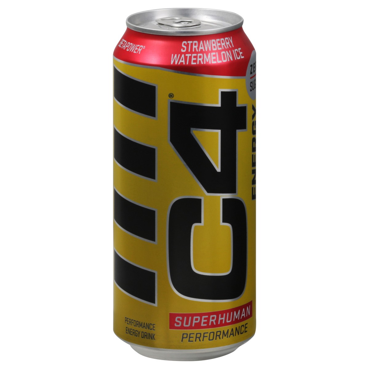 slide 2 of 12, C4 Energy, C4 Energy - Yellow Can, Carbonated, Strawberry Watermelon Ice, 16 oz