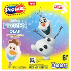 Popsicle Frozen Dessert Bars Disney Frozen Olaf 6 PC