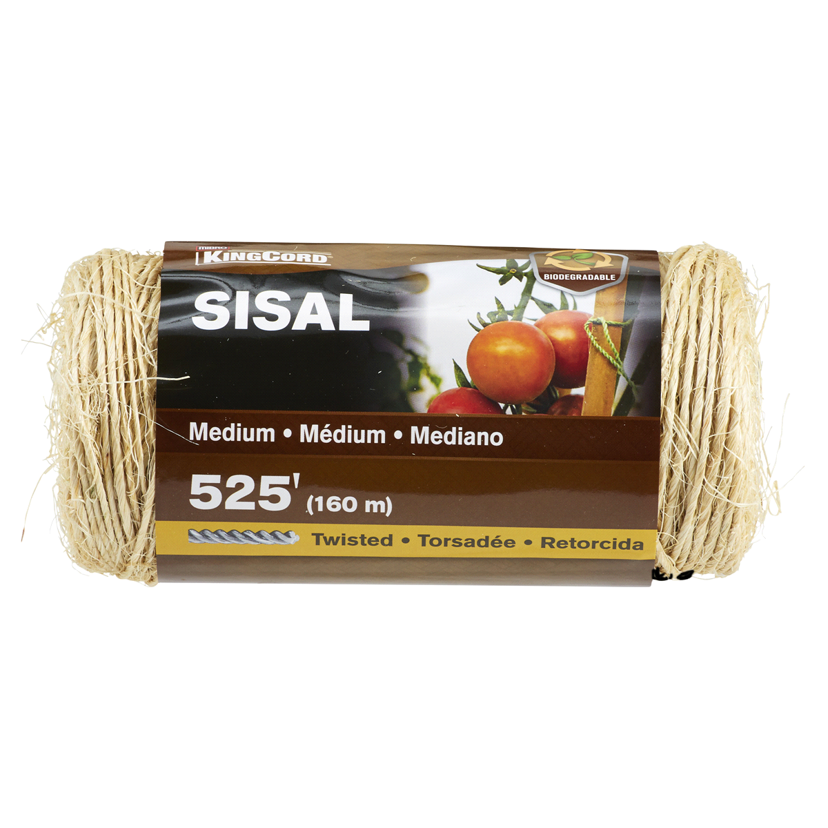 slide 1 of 1, KingCord Twisted Sisal Twine (Medium Weight) - Natural Color - Spool, 525 ft