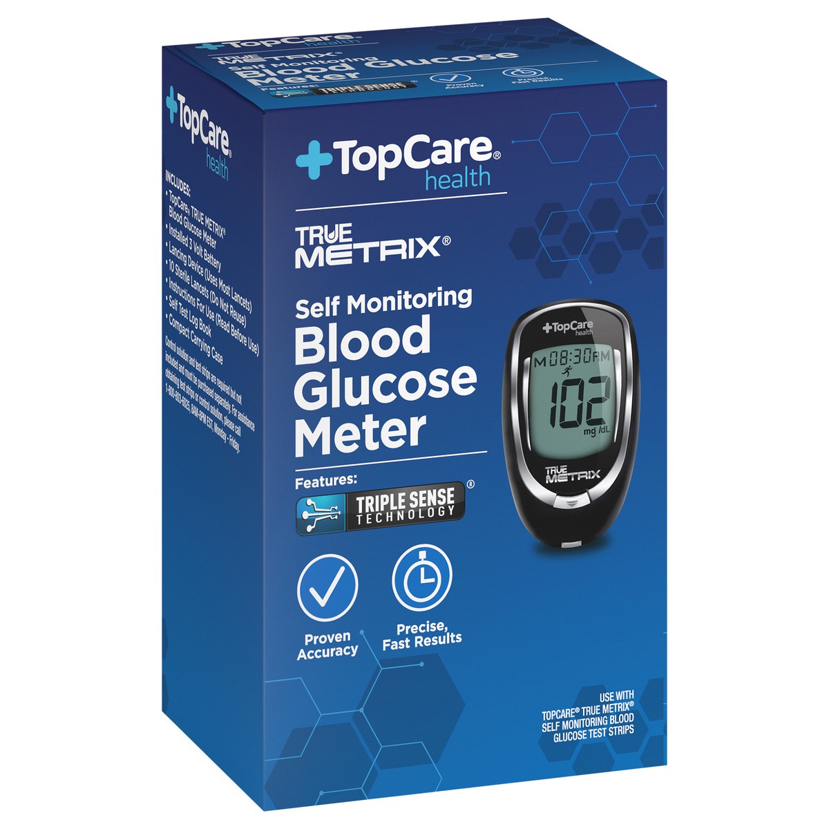 slide 9 of 12, TopCare Health Self Monitoring Blood Glucose Meter 1 ea, 1 ct