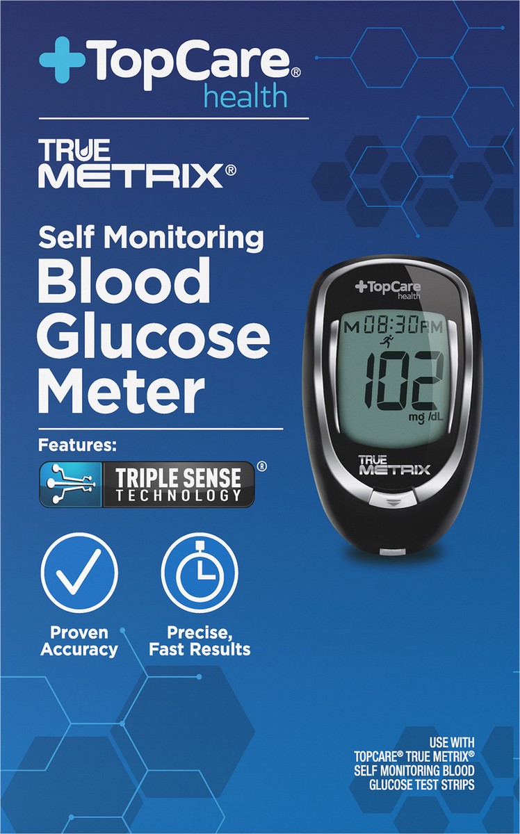 slide 12 of 12, TopCare Health Self Monitoring Blood Glucose Meter 1 ea, 1 ct