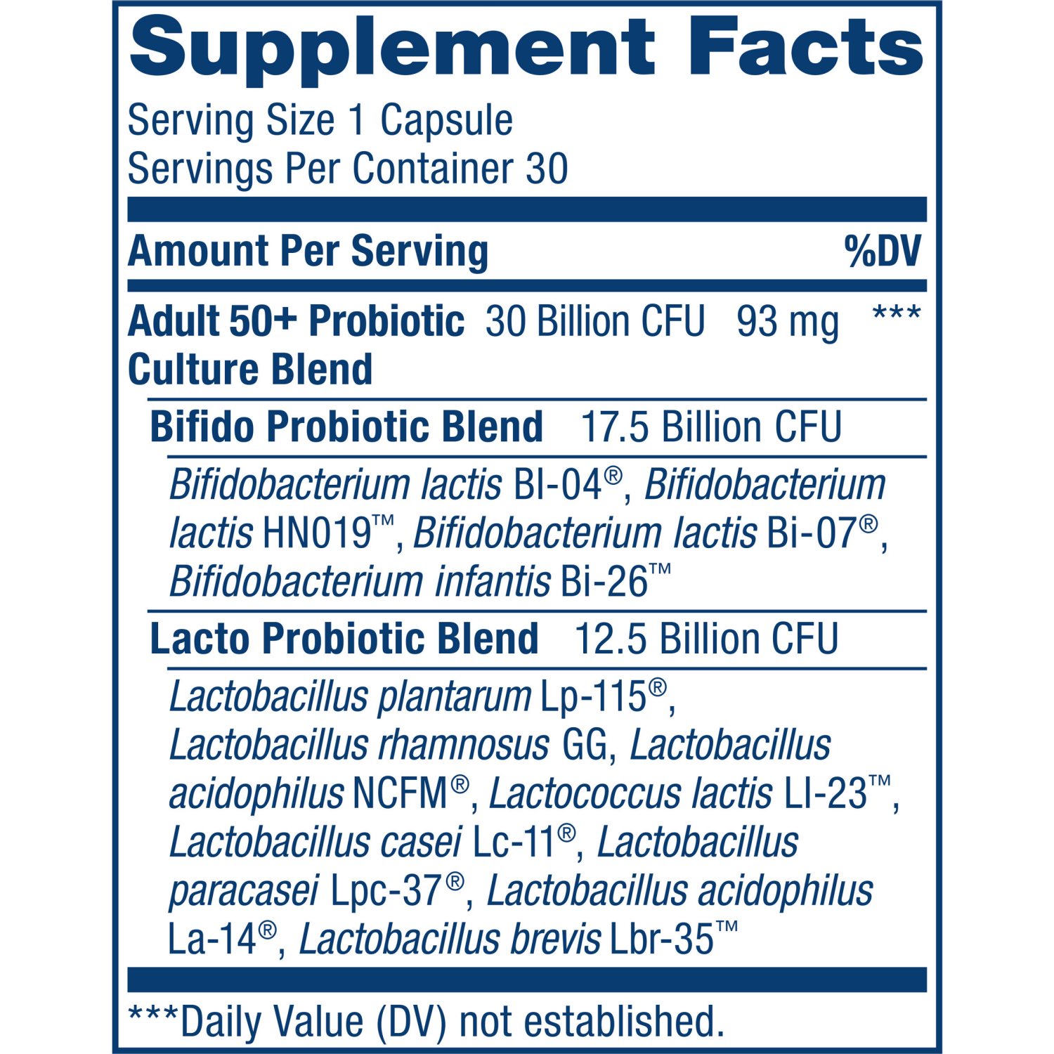 slide 3 of 5, Renew Life Ultimate Flora Probiotic Adults 50+ 30 Billion CFU 30 Delayed Release Vegan Capsules, 30 ct