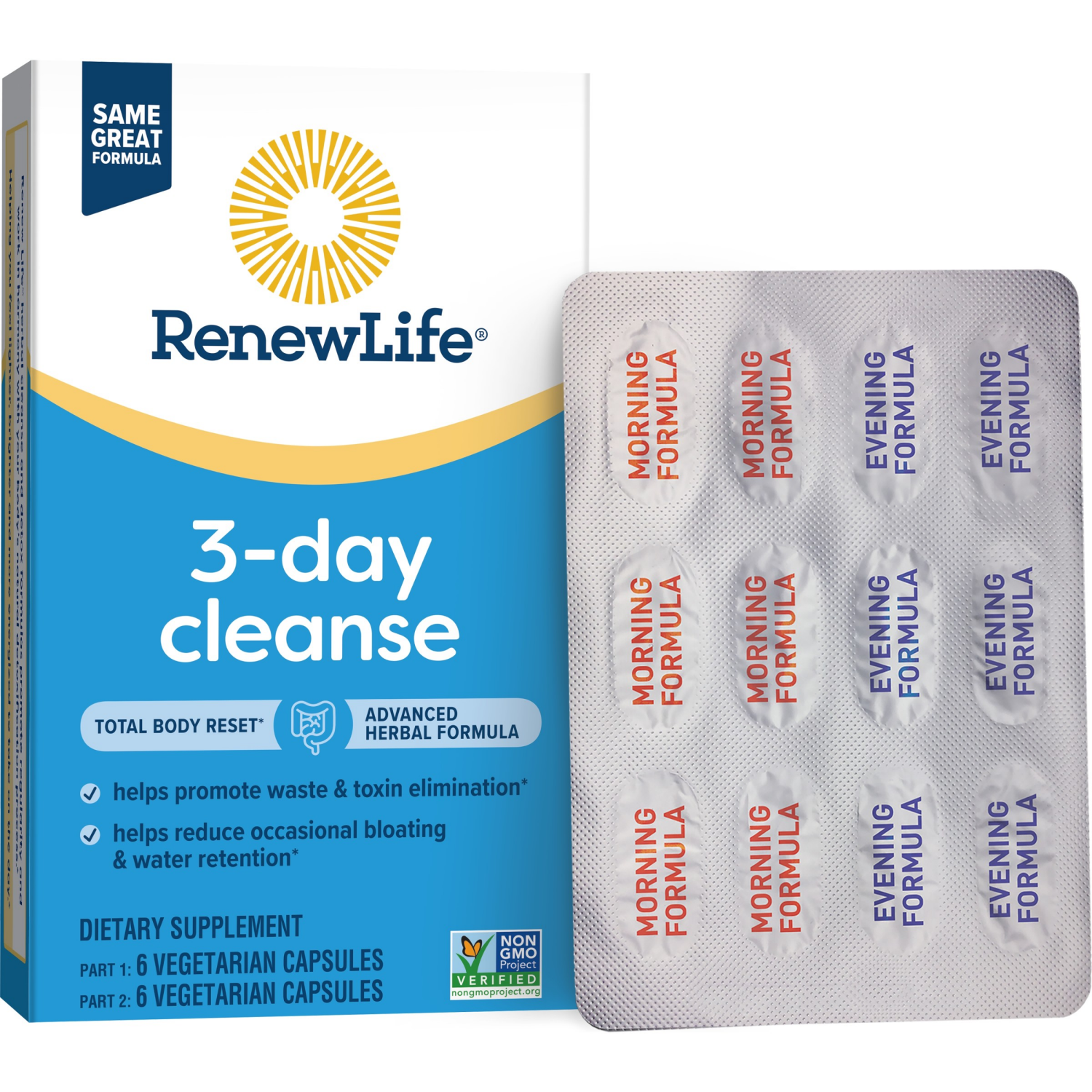 slide 3 of 5, Renew Life -Day Cleanse Total Body Reset -Part Detox Cleanse Supplement, 12 ct