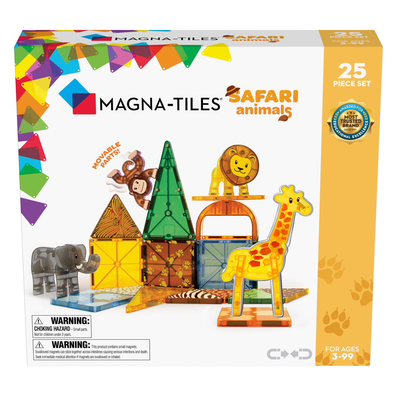 slide 1 of 4, Magna-Tiles Safari Animals, 1 ct