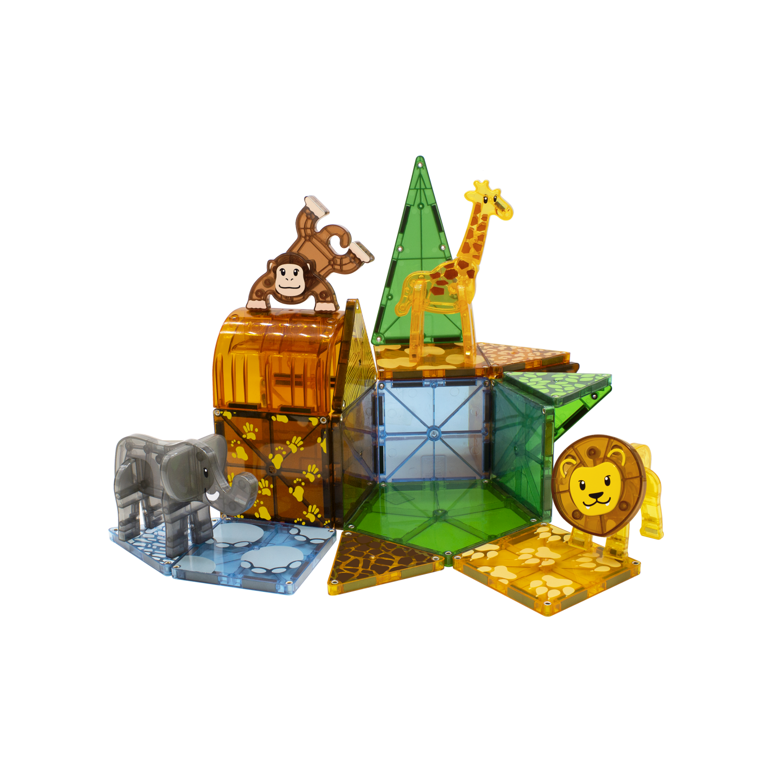 slide 4 of 4, Magna-Tiles Safari Animals, 1 ct