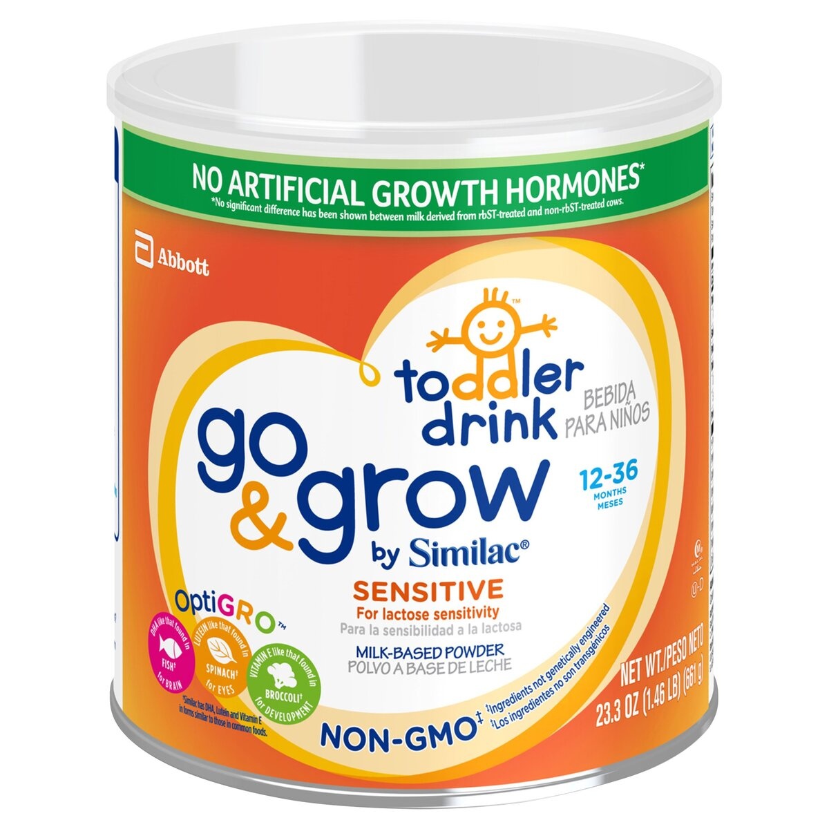 slide 1 of 7, Similac Sensitive Go & Grow Non-GMO Powder Toddler Formula, 23.3 oz