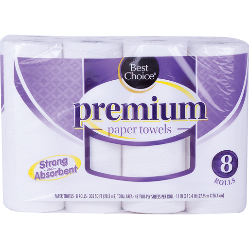 slide 1 of 1, Best Choice Premium Paper Towels, 8 ct