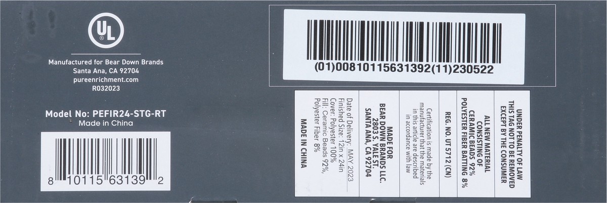 slide 4 of 9, Pure Enrichment Far Infrared Heating Pad XL 1 ea, 1 ct