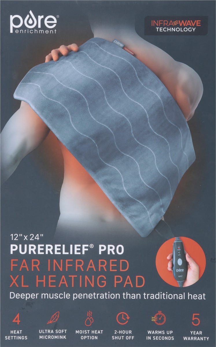 slide 6 of 9, Pure Enrichment Far Infrared Heating Pad XL 1 ea, 1 ct