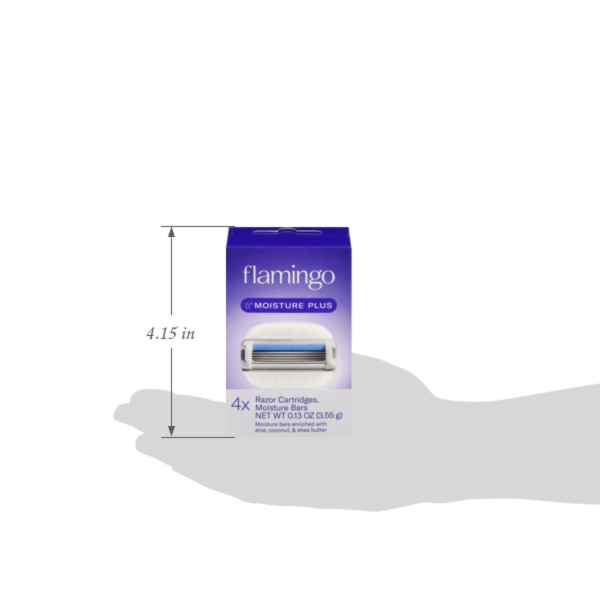 slide 10 of 13, Flamingo Moisture Plus Razor Blade Refills, 4 Ct, 4 ct