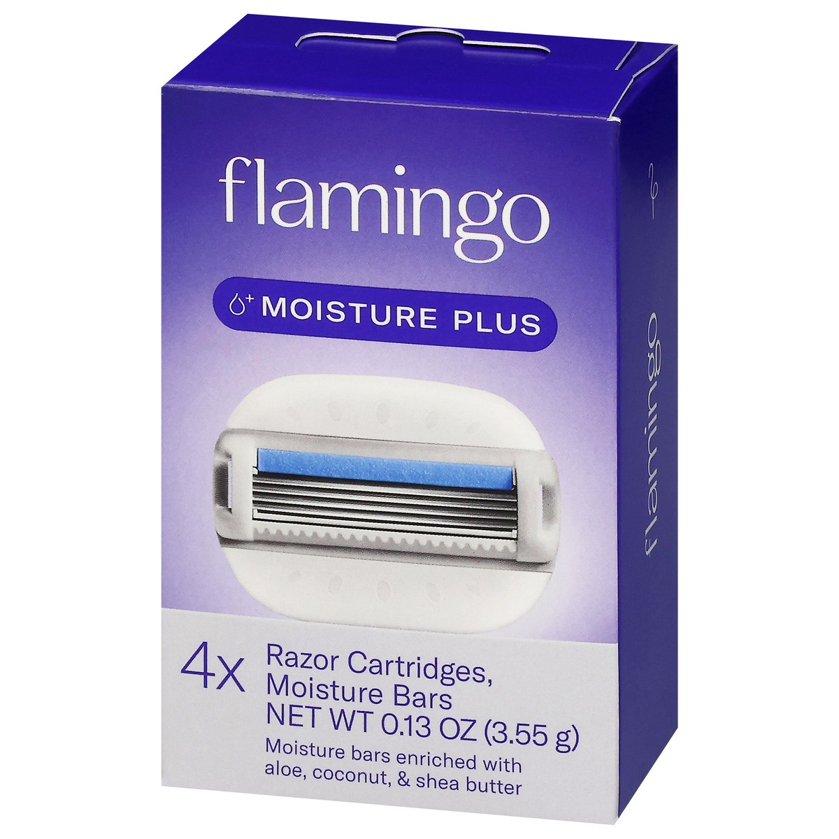 slide 2 of 13, Flamingo Moisture Plus Razor Blade Refills, 4 Ct, 4 ct