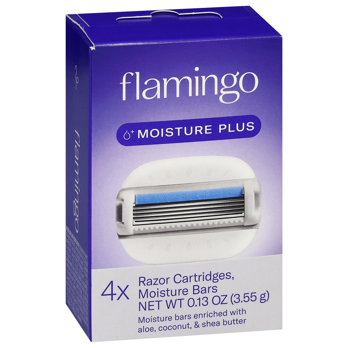 slide 4 of 13, Flamingo Moisture Plus Razor Blade Refills, 4 Ct, 4 ct