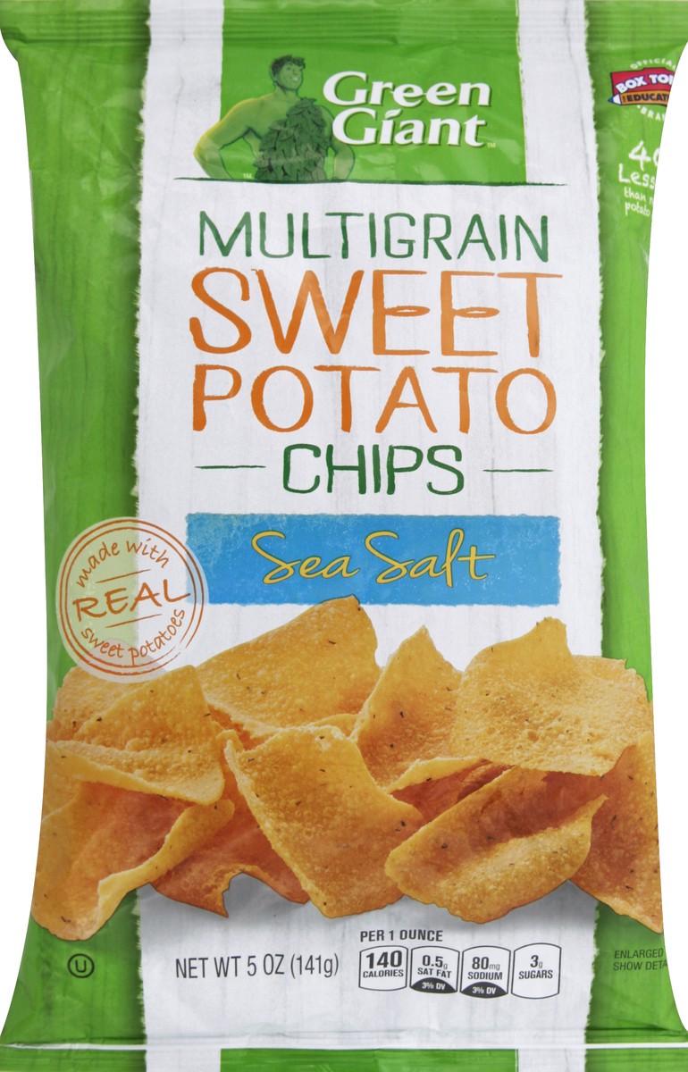 slide 5 of 7, Green Giant Sweet Potato Chips, Sea Salt, Multigrain, 5 oz