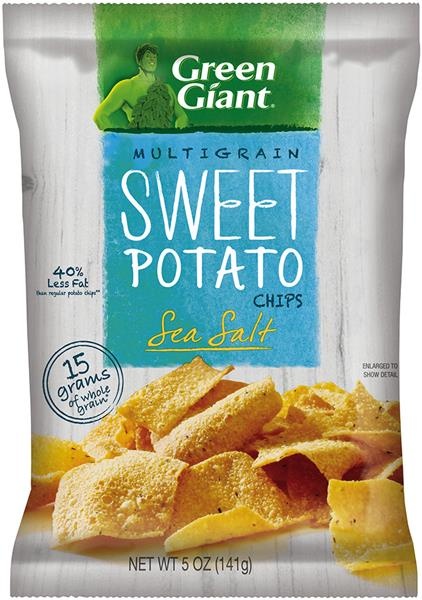 slide 1 of 7, Green Giant Sweet Potato Chips, Sea Salt, Multigrain, 5 oz