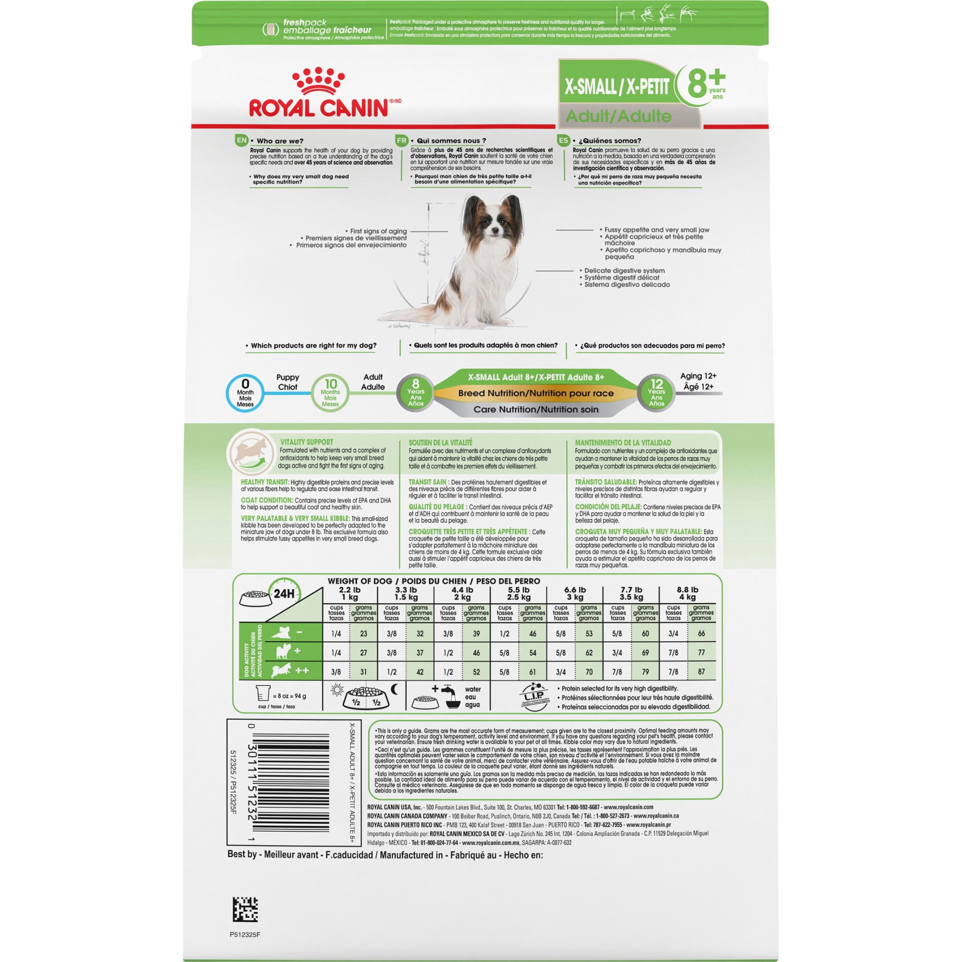 slide 6 of 9, Royal Canin Size Health Nutrition X-Small Mature 8+ Dry Dog Food, 2.5 lb