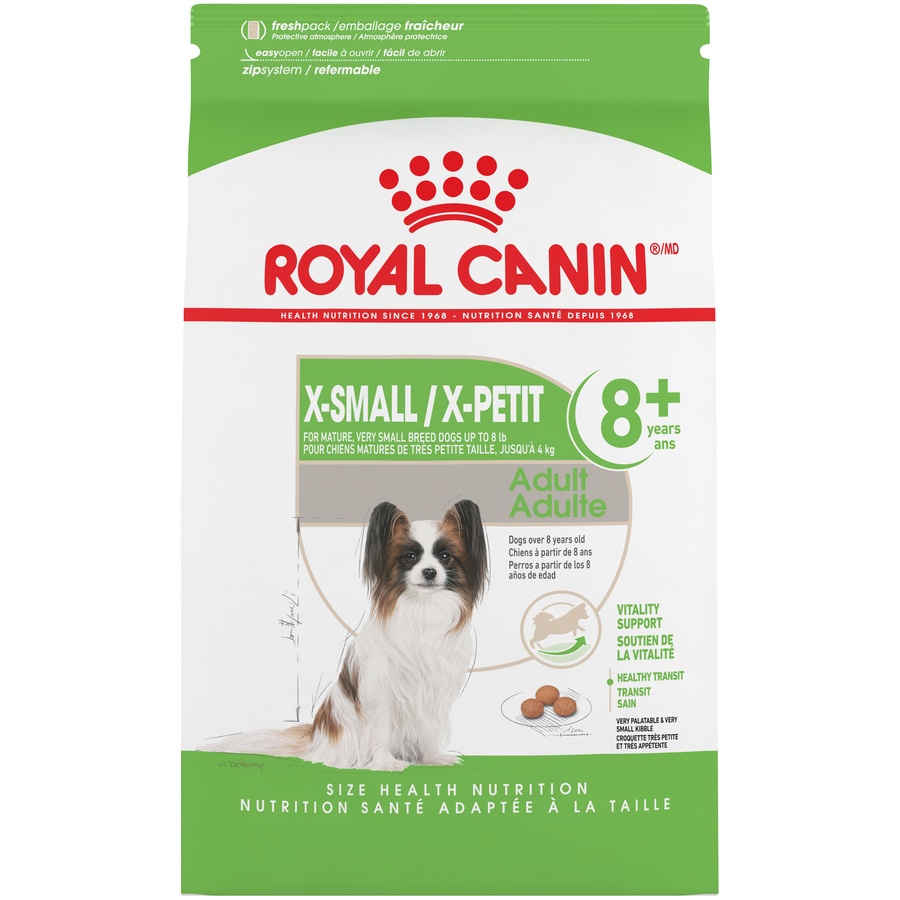 slide 1 of 9, Royal Canin Size Health Nutrition X-Small Mature 8+ Dry Dog Food, 2.5 lb