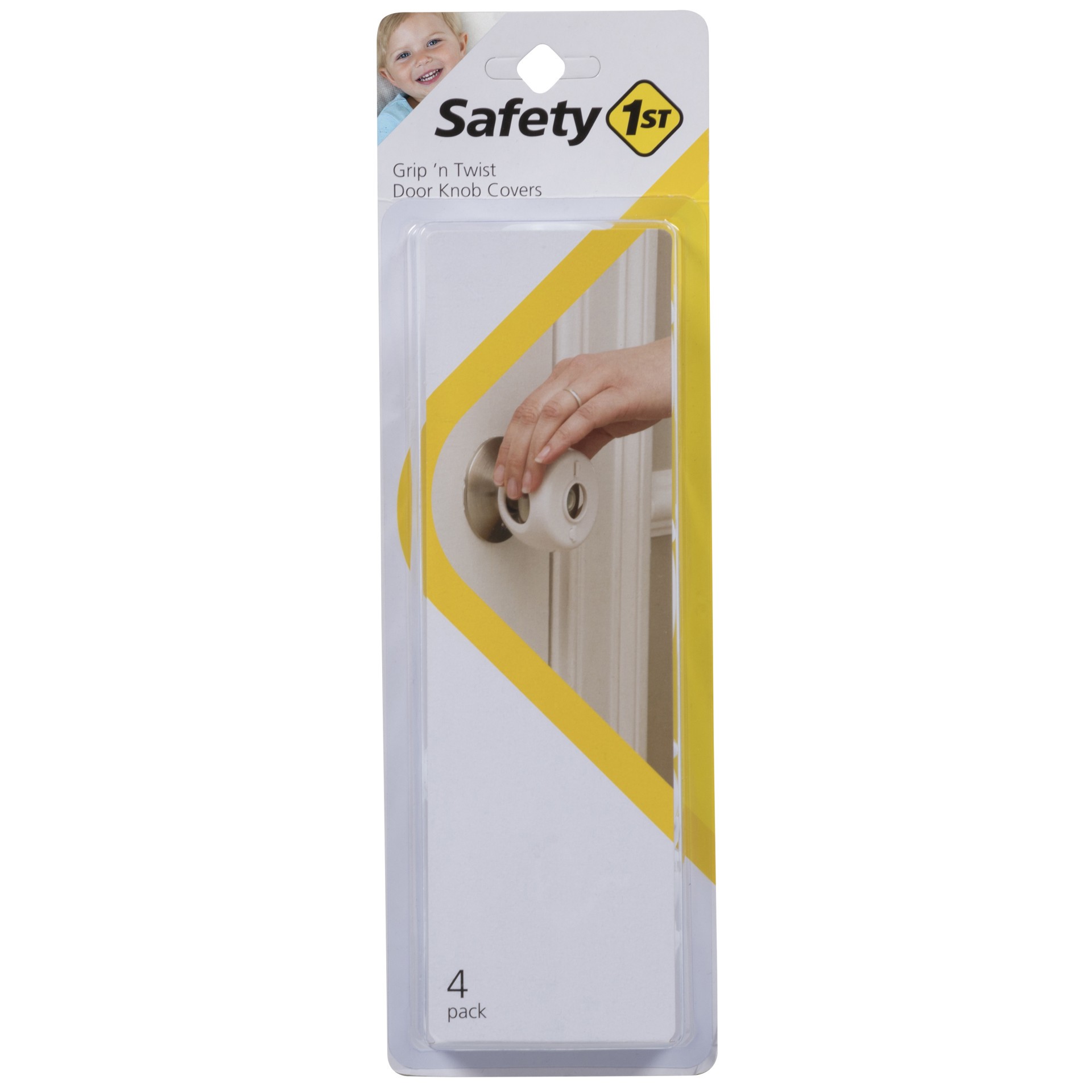 slide 1 of 2, Safety 1ˢᵗ Grip 'n Twist Door Knob Covers (4pk), White, 0.35 lb