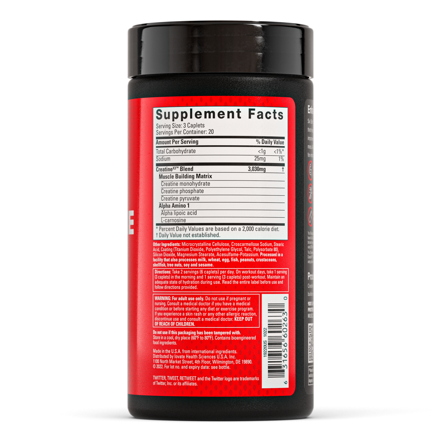 slide 2 of 4, Six Star Elite Series Caplets Bonus Size Creatine X3 72 ea, 72 ct