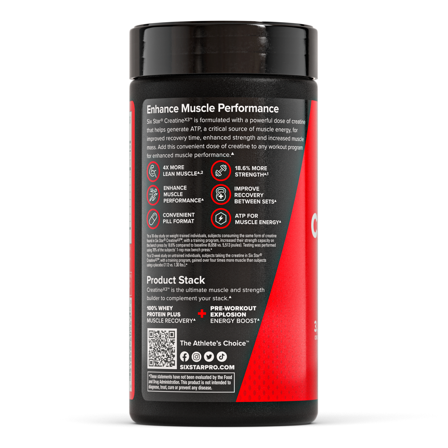 slide 3 of 4, Six Star Elite Series Caplets Bonus Size Creatine X3 72 ea, 72 ct