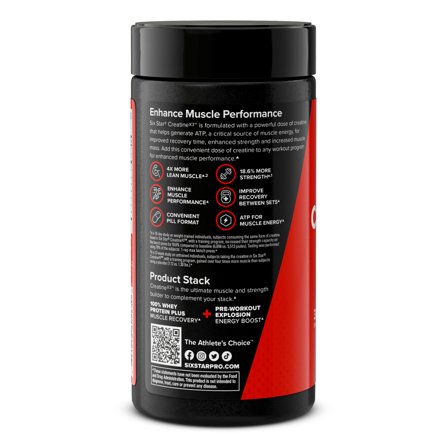 slide 4 of 4, Six Star Elite Series Caplets Bonus Size Creatine X3 72 ea, 72 ct