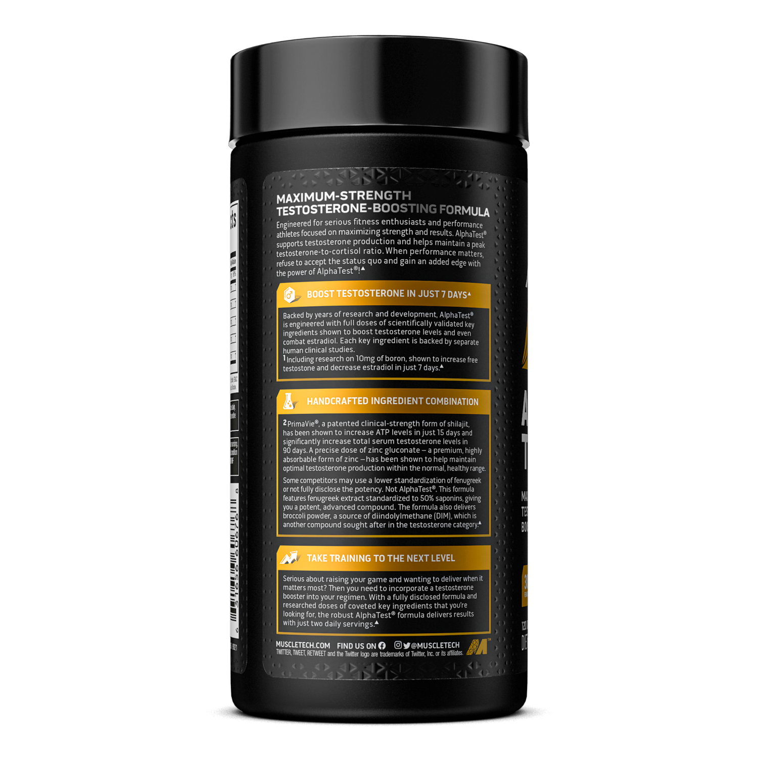 slide 2 of 4, MuscleTech Alpha Test Capsules Maximum-Strength Testosterone Booster 120 ea, 120 ct