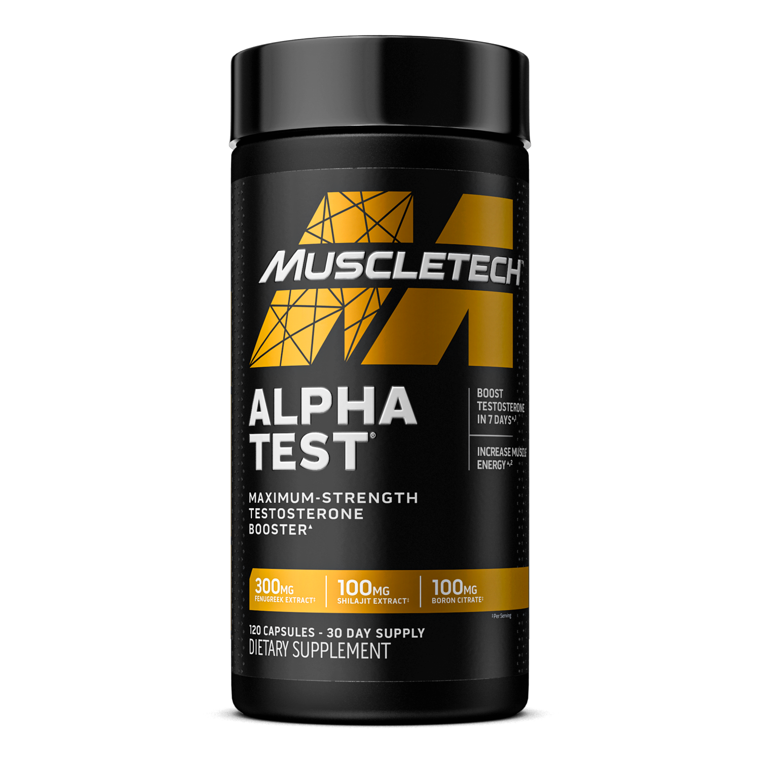 slide 1 of 4, MuscleTech Alpha Test Capsules Maximum-Strength Testosterone Booster 120 ea, 120 ct